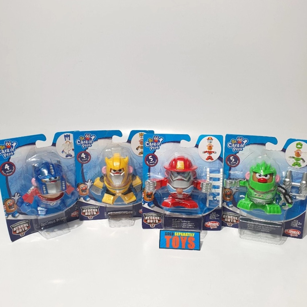 Mr Potato Head Transformers Rescue Bots OPTIMUS PRIME BUMBLEBEE BOULDER HEATWAVE
